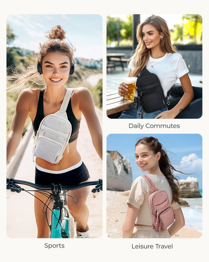 Crossbody Sling Bags for Women, Small Crossbody Purse Fanny Packs with Adjustable Strap, Sling Backpck for travel