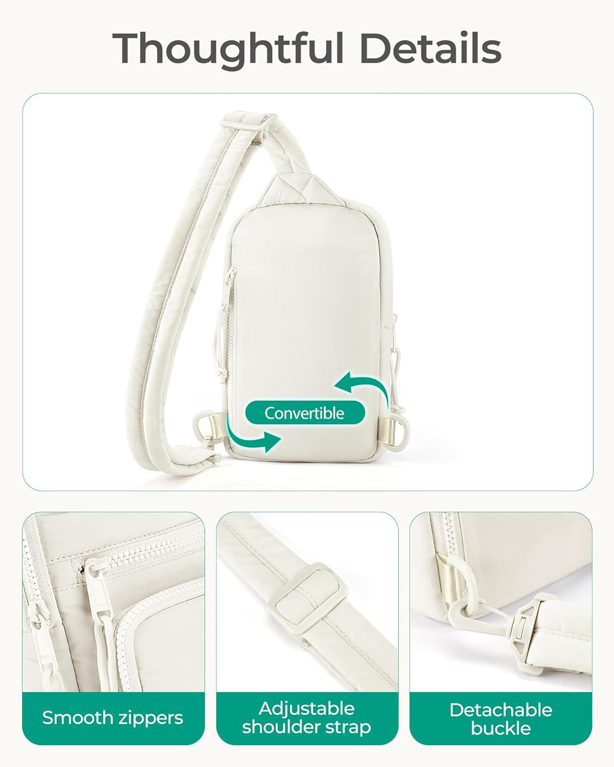 Crossbody Sling Bags for Women, Small Crossbody Purse Fanny Packs with Adjustable Strap, Sling Backpck for travel