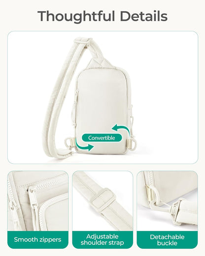 Crossbody Sling Bags for Women, Small Crossbody Purse Fanny Packs with Adjustable Strap, Sling Backpck for travel