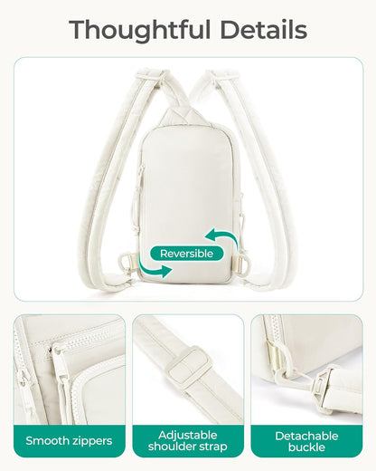 Crossbody Sling Bags for Women, Small Crossbody Purse Fanny Packs with Adjustable Strap, Sling Backpck for travel