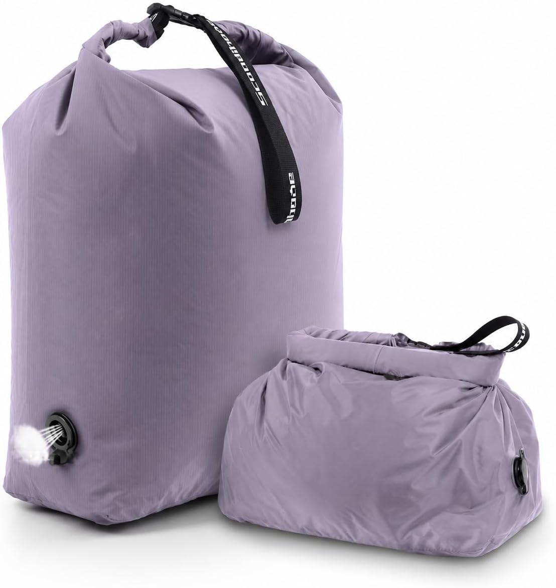Travel Laundry Bag, Pump Free Vacuum Compression Dirty Clothes Bag Reusable Wet Dry Bags Large Capacity Space Saver Bags Camp Washable Clothes Organizer for Sports Dorm Laundromat (1 Pcs)(Purple, M）