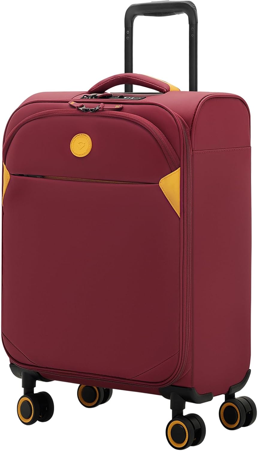 Cambridge Lightweight Carry On Luggage,Softside Expandable Suitcase with Spinner Wheel (20-Inch, Misted Yellow)