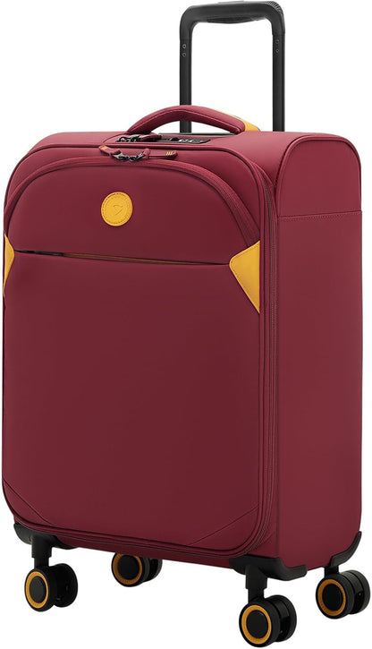 Cambridge Lightweight Carry On Luggage,Softside Expandable Suitcase with Spinner Wheel (20-Inch, Misted Yellow)