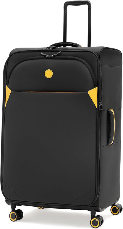 Cambridge Lightweight Carry On Luggage,Softside Expandable Suitcase with Spinner Wheel (20-Inch, Misted Yellow)