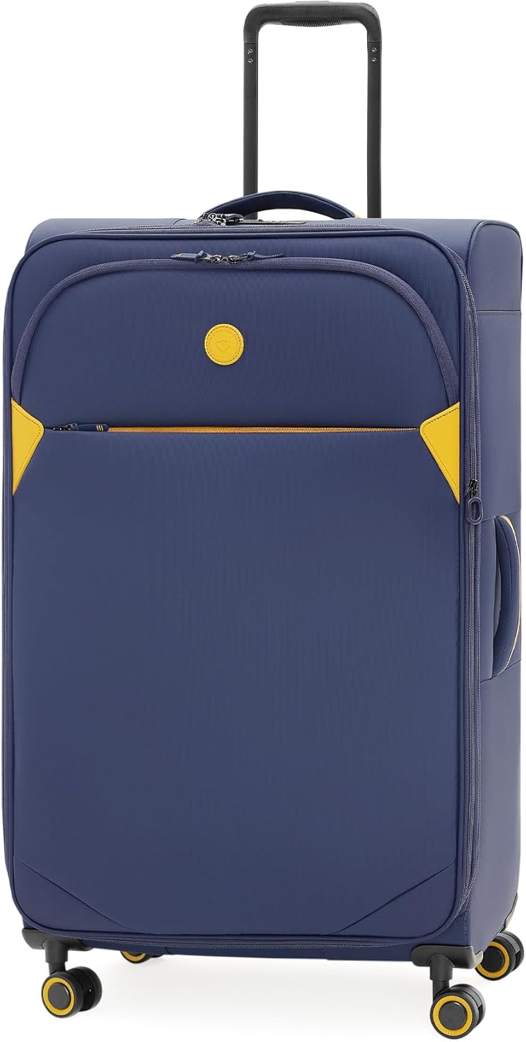 Cambridge Lightweight Carry On Luggage,Softside Expandable Suitcase with Spinner Wheel (20-Inch, Misted Yellow)