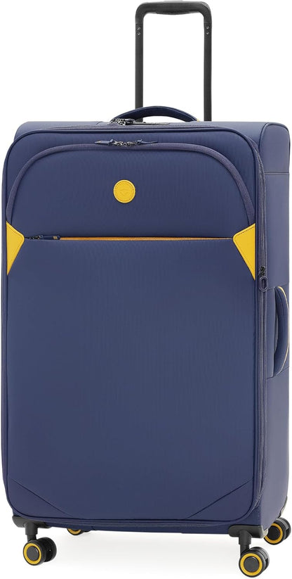 Cambridge Lightweight Carry On Luggage,Softside Expandable Suitcase with Spinner Wheel (20-Inch, Misted Yellow)