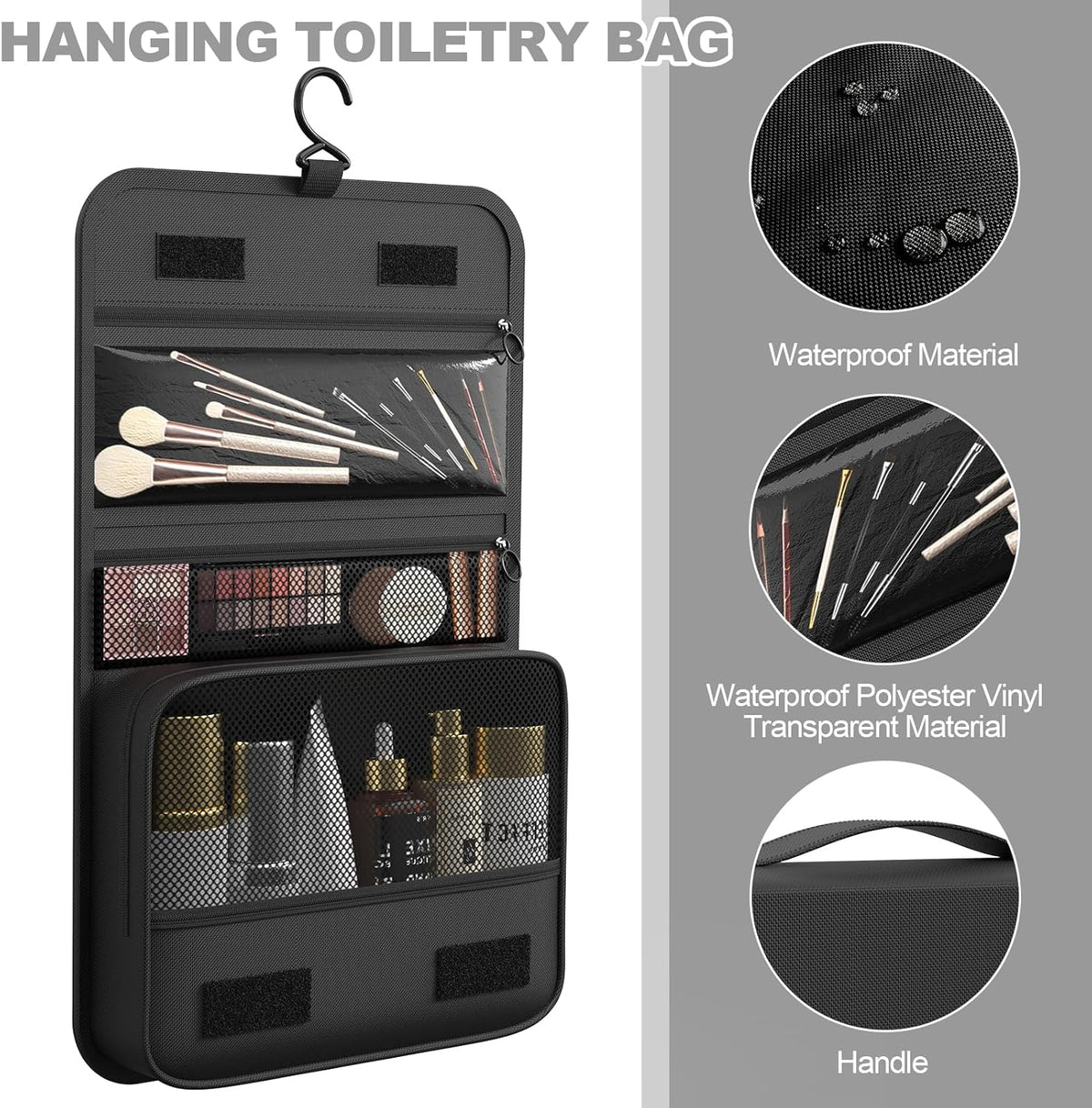 8 Set Packing Cubes for Travel,Suitcase Organizer Bags for Luggage with Shoe & Hanging Toiletry Bag, Vacation Essentials & Accessories for Cruise Ship, Airplane Must-Have,Road Trip & Camp Gifts(Cream)