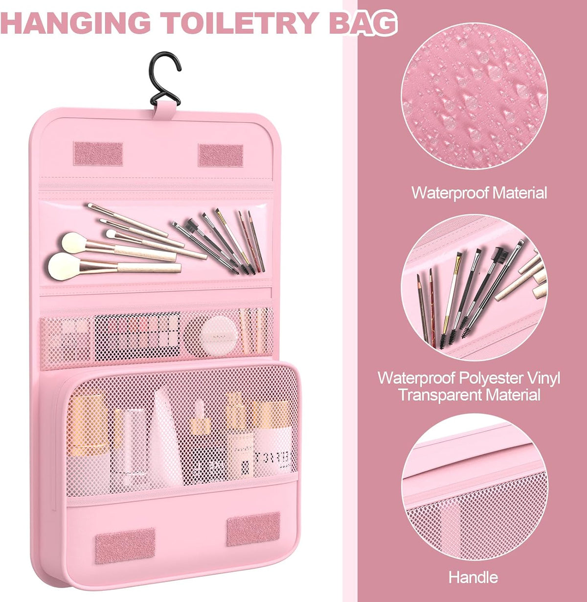 8 Set Packing Cubes for Travel,Suitcase Organizer Bags for Luggage with Shoe & Hanging Toiletry Bag, Vacation Essentials & Accessories for Cruise Ship, Airplane Must-Have,Road Trip & Camp Gifts(Cream)