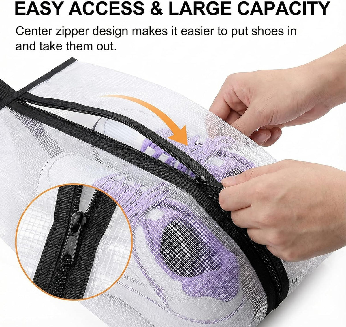 12 Pcs Shoe Bags for Travel, Waterproof Travel Shoe Bag with Zipper & Handle Portable Shoe Storage Bag Portable Boots Organizer for Men Women