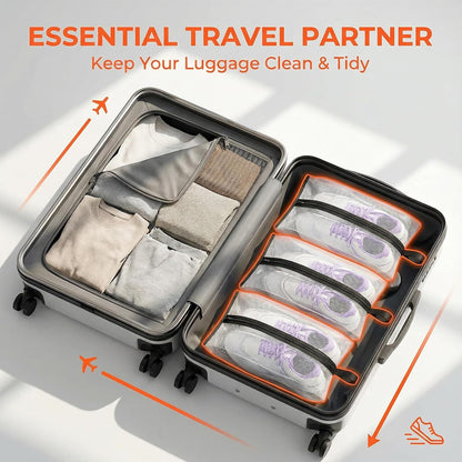12 Pcs Shoe Bags for Travel, Waterproof Travel Shoe Bag with Zipper & Handle Portable Shoe Storage Bag Portable Boots Organizer for Men Women