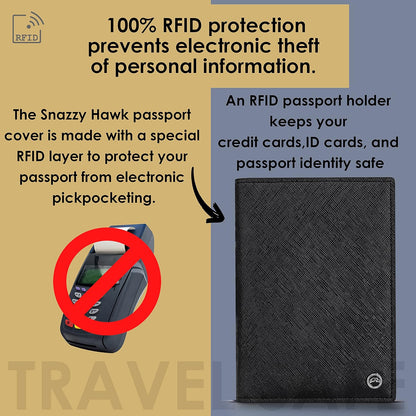 2 Passport Holder - Travel Essentials, RFID Blocking Wallet Credit Card Organiser, Plain Accessories Slim Cover For Men & Women | Travel Essentials