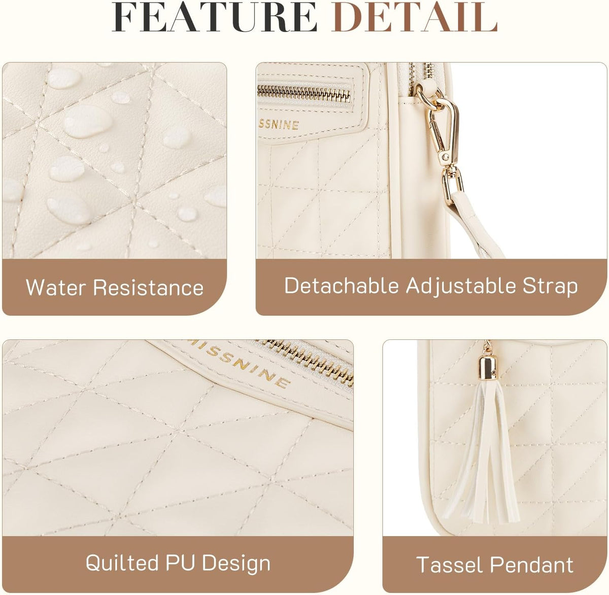 Small Crossbody Bags for Women RFID Cell Phone Purses Quilted Trendy Shoulder Purses with Wide Adjustable Strap