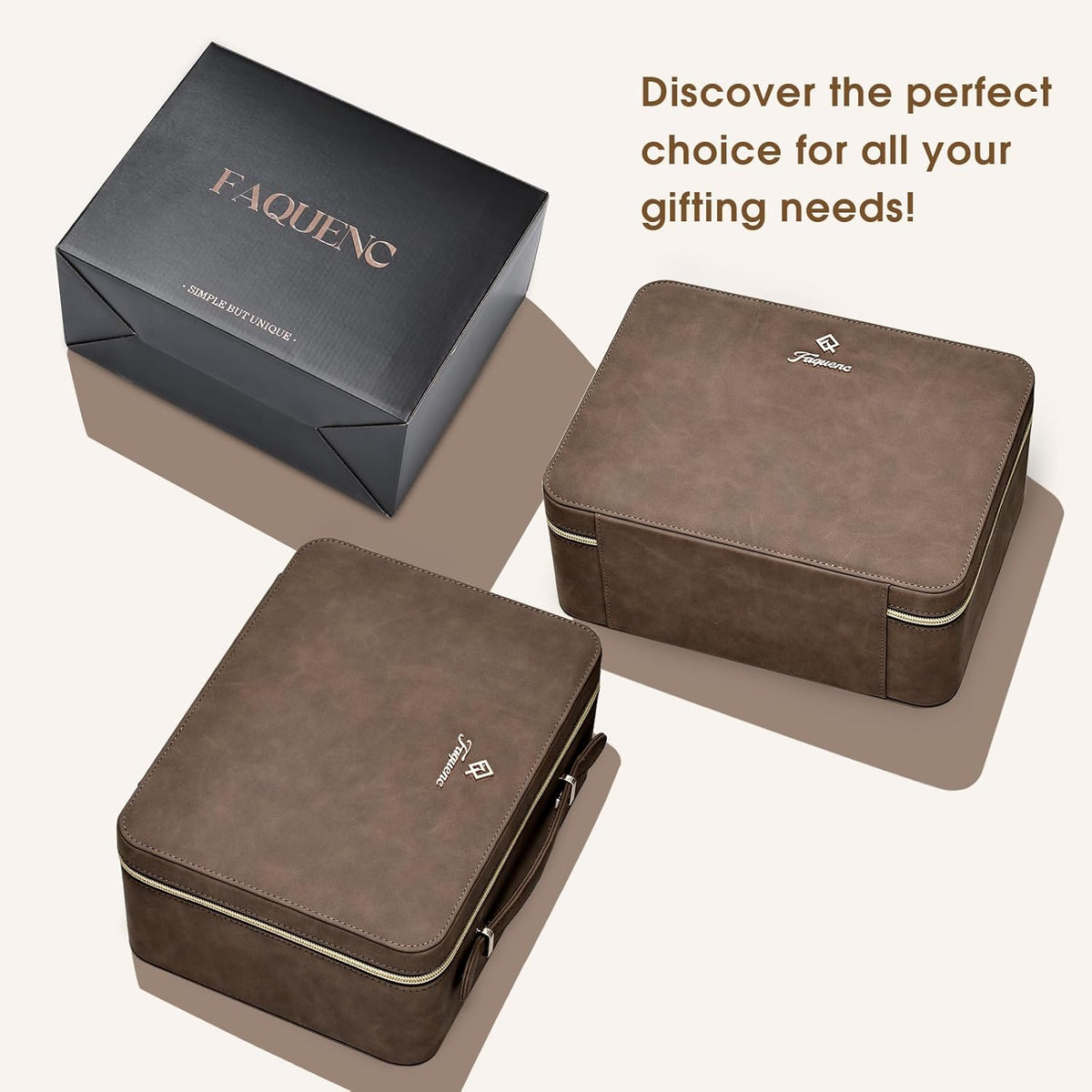 Leather Makeup Case with LED Lighted Mirror 11.4 Inch Travel Makeup Bag Adjustable Brightness in 3 Colors Cosmetic Organizer Artist Storage Bag with Dividers Brush Holder Bag Vanity White