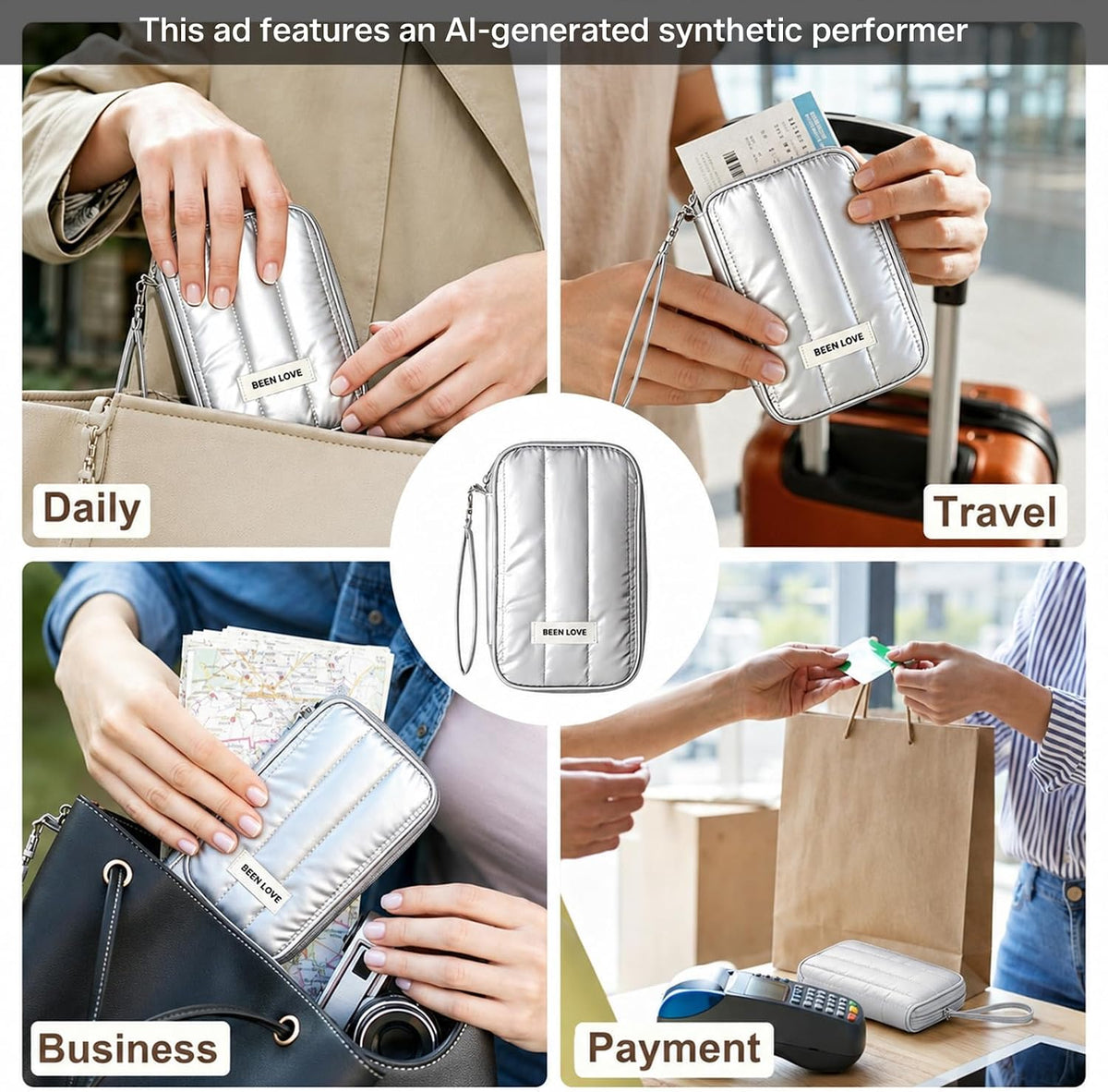 Passport Holder for Travel, RFID Blocking Family Passport Wallet, Travel Document Organizer Credit Cards Case for Women