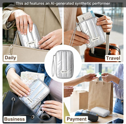 Passport Holder for Travel, RFID Blocking Family Passport Wallet, Travel Document Organizer Credit Cards Case for Women
