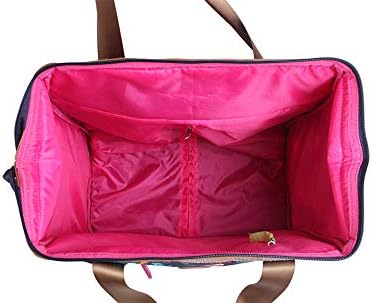 Designer Under the Seat Tote Cabin Luggage Collection - 15 Inch Patterned Carry on Bag For Women - Lightweight Suitcase with 2 Rolling Wheels (Wildwoods)