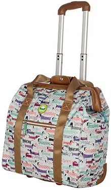 Designer Under the Seat Tote Cabin Luggage Collection - 15 Inch Patterned Carry on Bag For Women - Lightweight Suitcase with 2 Rolling Wheels (Wildwoods)