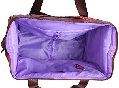 Designer Under the Seat Tote Cabin Luggage Collection - 15 Inch Patterned Carry on Bag For Women - Lightweight Suitcase with 2 Rolling Wheels (Wildwoods)