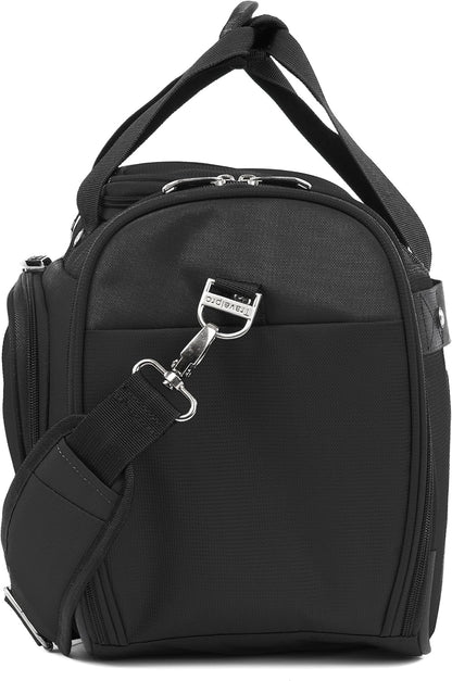 Maxlite 5 Softside 2pc Set Expandable Carry On Upright 2 Wheel Luggage/Soft Underseat Tote, Lightweight Suitcase, Men and Women, Black