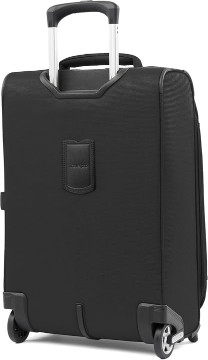 Maxlite 5 Softside 2pc Set Expandable Carry On Upright 2 Wheel Luggage/Soft Underseat Tote, Lightweight Suitcase, Men and Women, Black
