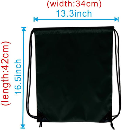 Drawstring Backpack Bulk 50 Packs Draw String Bags for Gym Sports Trip Pedestrianism Cinch Sack DIY for Women Men (black)