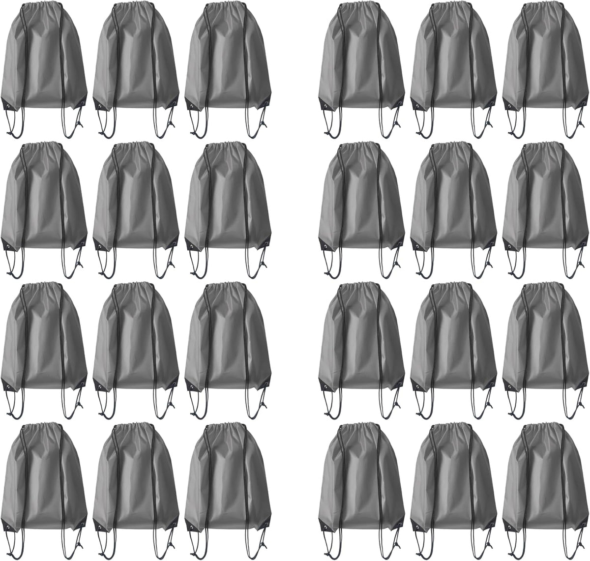 Drawstring Backpack Bulk 50 Packs Draw String Bags for Gym Sports Trip Pedestrianism Cinch Sack DIY for Women Men (black)