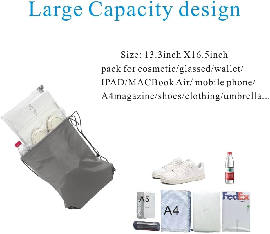 Drawstring Backpack Bulk 50 Packs Draw String Bags for Gym Sports Trip Pedestrianism Cinch Sack DIY for Women Men (black)