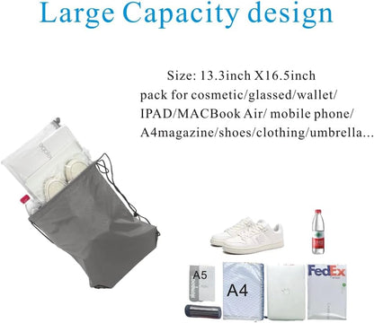 Drawstring Backpack Bulk 50 Packs Draw String Bags for Gym Sports Trip Pedestrianism Cinch Sack DIY for Women Men (black)
