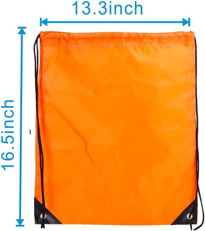 Drawstring Backpack Bulk 50 Packs Draw String Bags for Gym Sports Trip Pedestrianism Cinch Sack DIY for Women Men (black)