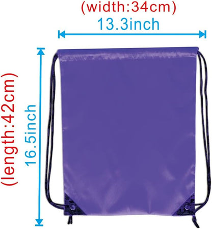 Drawstring Backpack Bulk 50 Packs Draw String Bags for Gym Sports Trip Pedestrianism Cinch Sack DIY for Women Men (black)