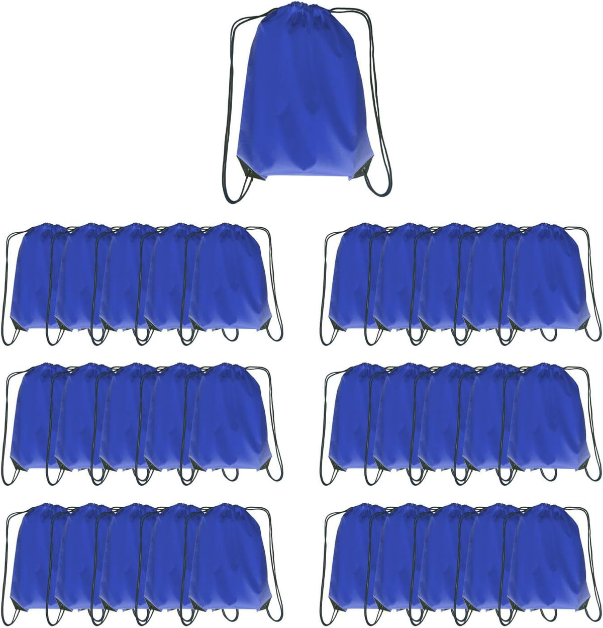 Drawstring Backpack Bulk 50 Packs Draw String Bags for Gym Sports Trip Pedestrianism Cinch Sack DIY for Women Men (black)