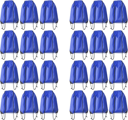 Drawstring Backpack Bulk 50 Packs Draw String Bags for Gym Sports Trip Pedestrianism Cinch Sack DIY for Women Men (black)
