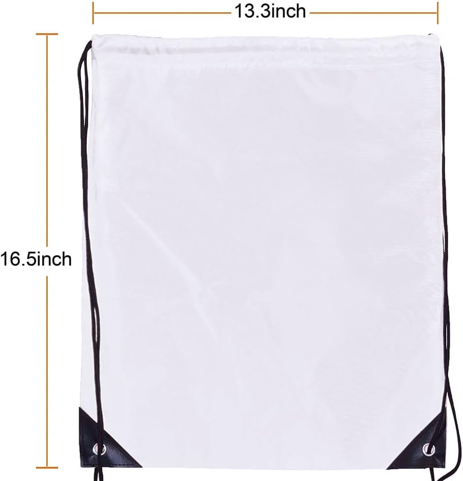 Drawstring Backpack Bulk 50 Packs Draw String Bags for Gym Sports Trip Pedestrianism Cinch Sack DIY for Women Men (black)