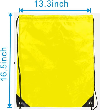 Drawstring Backpack Bulk 50 Packs Draw String Bags for Gym Sports Trip Pedestrianism Cinch Sack DIY for Women Men (black)