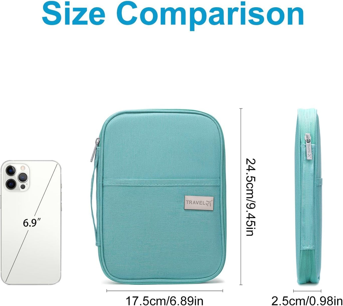 Family Passport Wallet Holder,Waterproof Multi functional Travel Document Organizer for Men Women Travel Wallet
