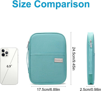 Family Passport Wallet Holder,Waterproof Multi functional Travel Document Organizer for Men Women Travel Wallet