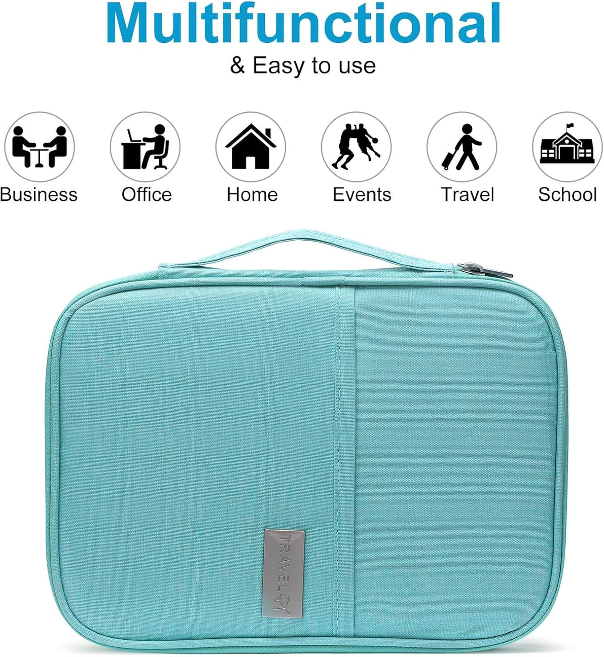 Family Passport Wallet Holder,Waterproof Multi functional Travel Document Organizer for Men Women Travel Wallet