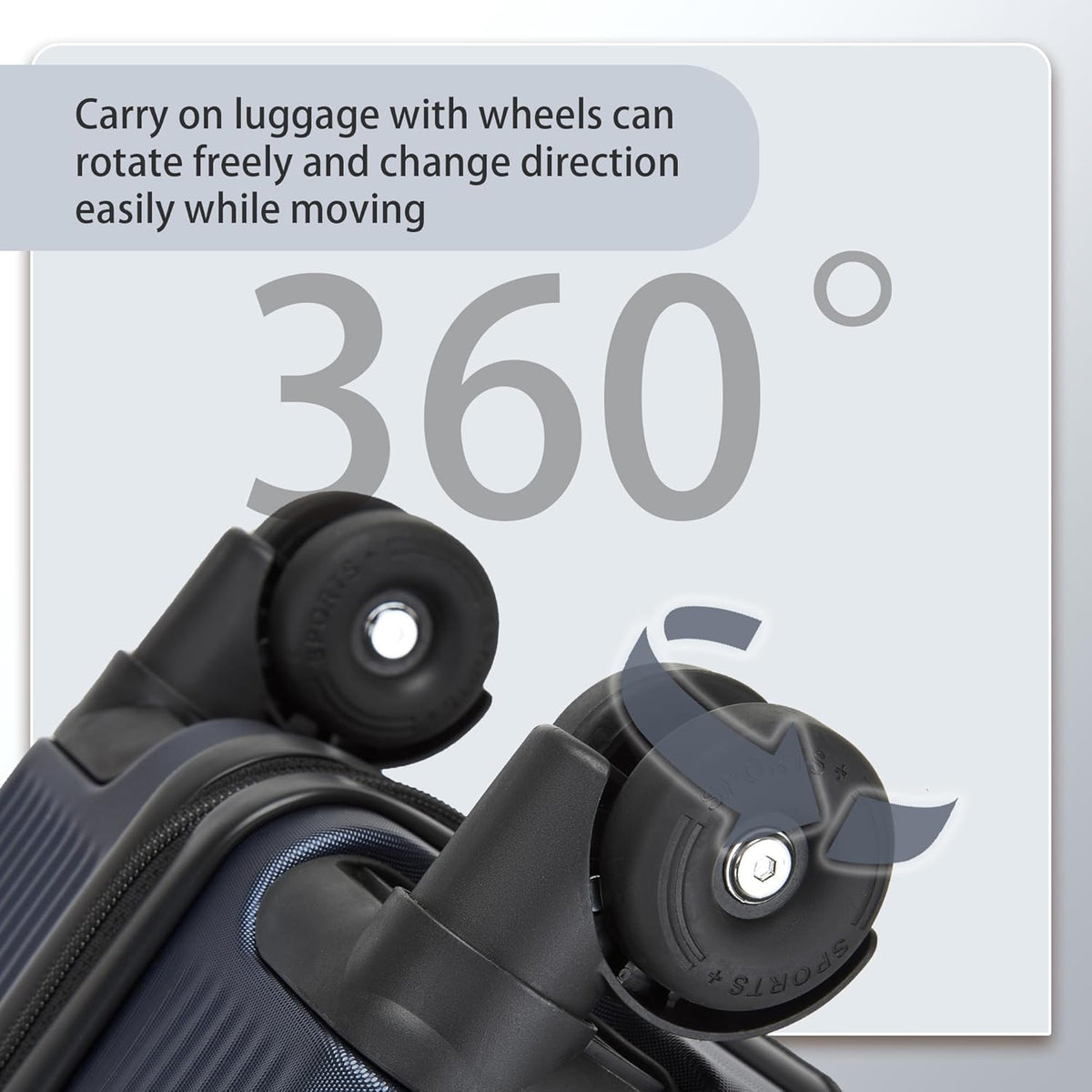 20 Inch Carry-on Luggage Airline Approved with TSA Lock | 22x14x9 Hard Shell Small Rolling Travel Carry on Suitcase with 4 Silent Spinner Wheels for Business Trip, Holiday, Women, Men