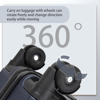 20 Inch Carry-on Luggage Airline Approved with TSA Lock | 22x14x9 Hard Shell Small Rolling Travel Carry on Suitcase with 4 Silent Spinner Wheels for Business Trip, Holiday, Women, Men