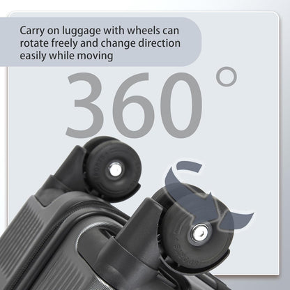 20 Inch Carry-on Luggage Airline Approved with TSA Lock | 22x14x9 Hard Shell Small Rolling Travel Carry on Suitcase with 4 Silent Spinner Wheels for Business Trip, Holiday, Women, Men