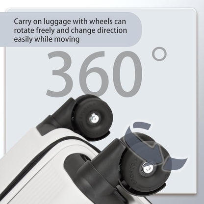 20 Inch Carry-on Luggage Airline Approved with TSA Lock | 22x14x9 Hard Shell Small Rolling Travel Carry on Suitcase with 4 Silent Spinner Wheels for Business Trip, Holiday, Women, Men
