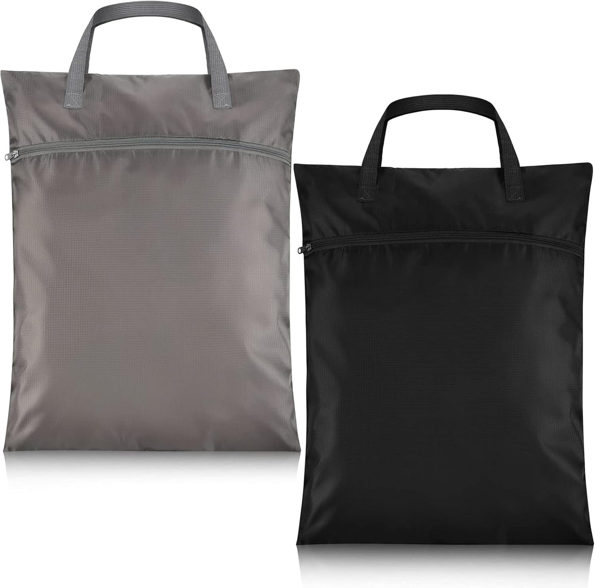 2 Pcs Travel Laundry Bags Waterproof with Handle Dirty Clothes Bag for Traveling Hanging Laundry Hamper with Two Zippered Pockets Washable Reusable for Sports Home Travel College