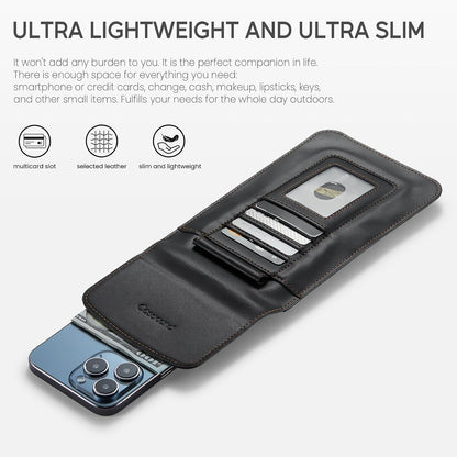 Small Crossbody Bag Cell Phone Purse for Women Men Leather Mini Shoulder Bag Wallet Case with Card Holder Slot Necklace Lanyard for All Phones iPhone Samsung Google up to 7.3" Black