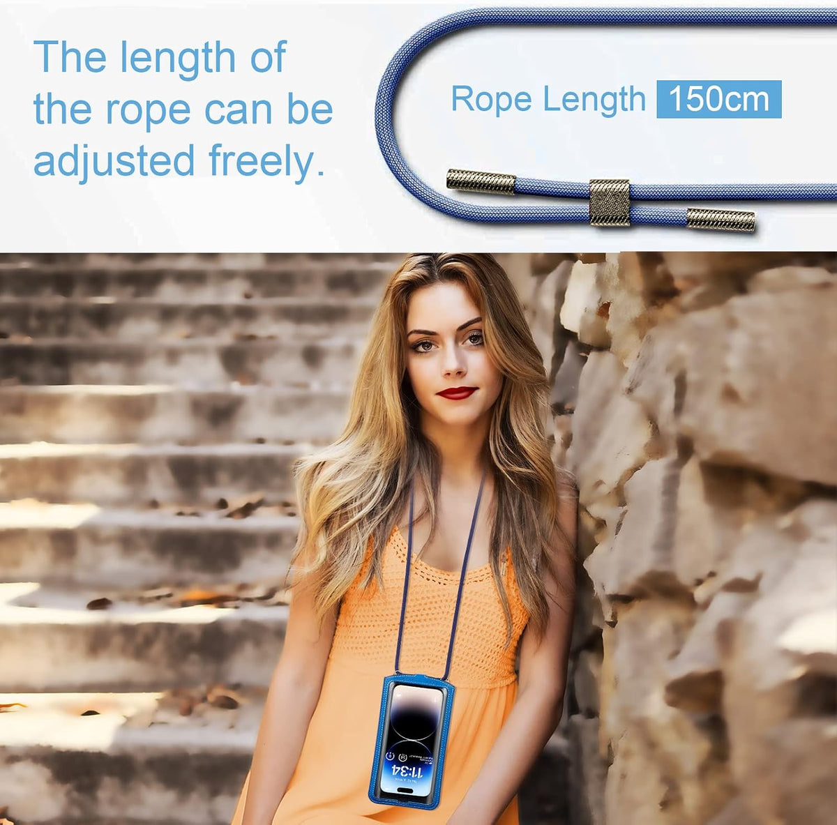 Small Crossbody Bag Cell Phone Purse for Women Men Leather Mini Shoulder Bag Wallet Case with Card Holder Slot Necklace Lanyard for All Phones iPhone Samsung Google up to 7.3" Black