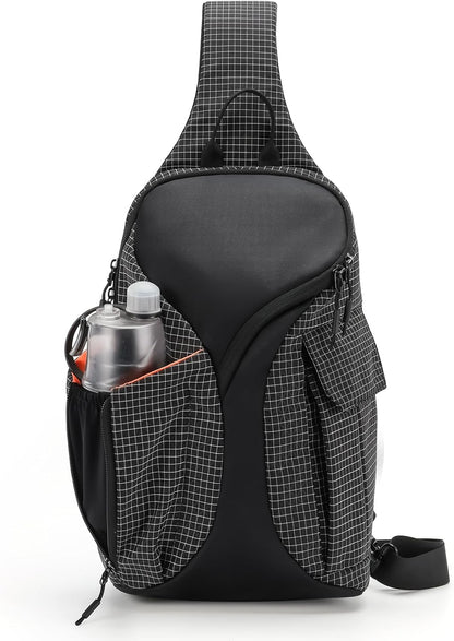 Sling Bag Crossbody Bag Cross Body Backpack Travel Hiking Daypack Fits 12" Tablet Expandable Water Bottle Pocket