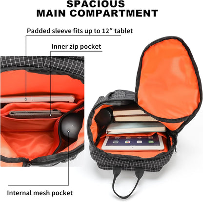 Sling Bag Crossbody Bag Cross Body Backpack Travel Hiking Daypack Fits 12" Tablet Expandable Water Bottle Pocket