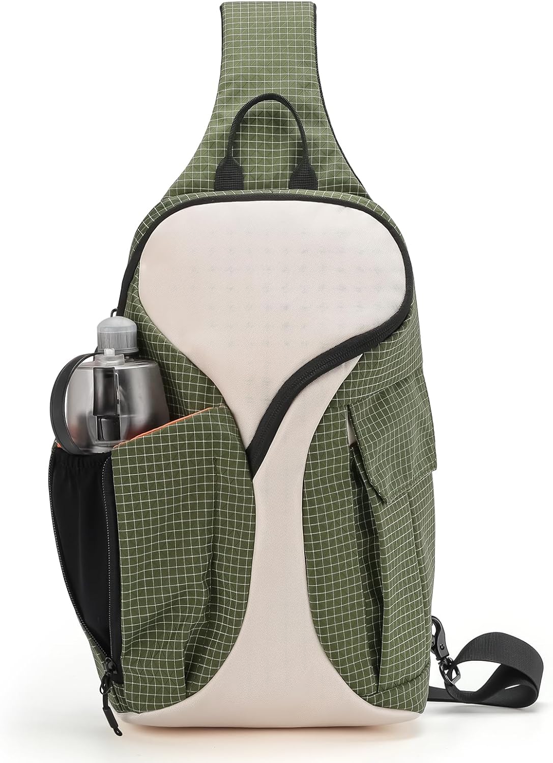 Sling Bag Crossbody Bag Cross Body Backpack Travel Hiking Daypack Fits 12" Tablet Expandable Water Bottle Pocket