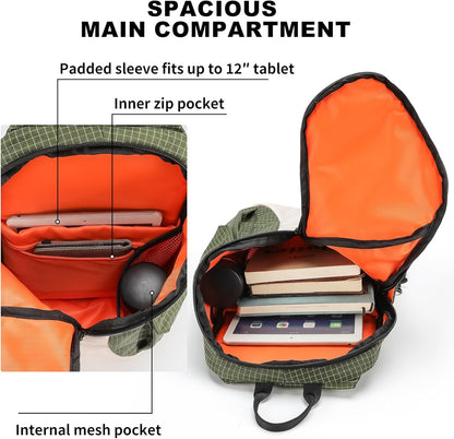 Sling Bag Crossbody Bag Cross Body Backpack Travel Hiking Daypack Fits 12" Tablet Expandable Water Bottle Pocket
