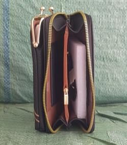 Women Sling Cross-Body Wallet with Mobile Cell Phone Holder, Crossbody Bags for Women Travel