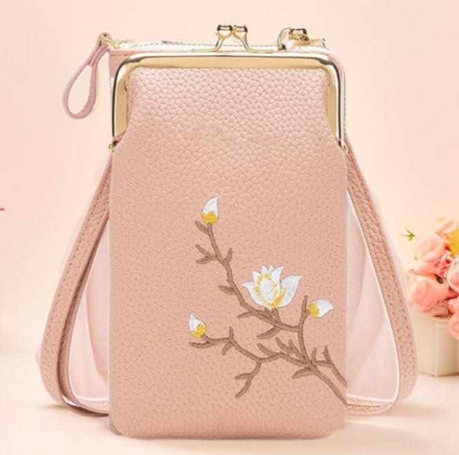 Women Sling Cross-Body Wallet with Mobile Cell Phone Holder, Crossbody Bags for Women Travel